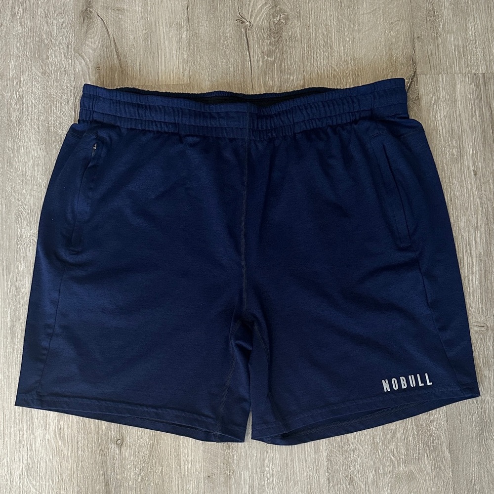 NOBULL 6” Athletic Training Workout Shorts Size XL Deep Blue